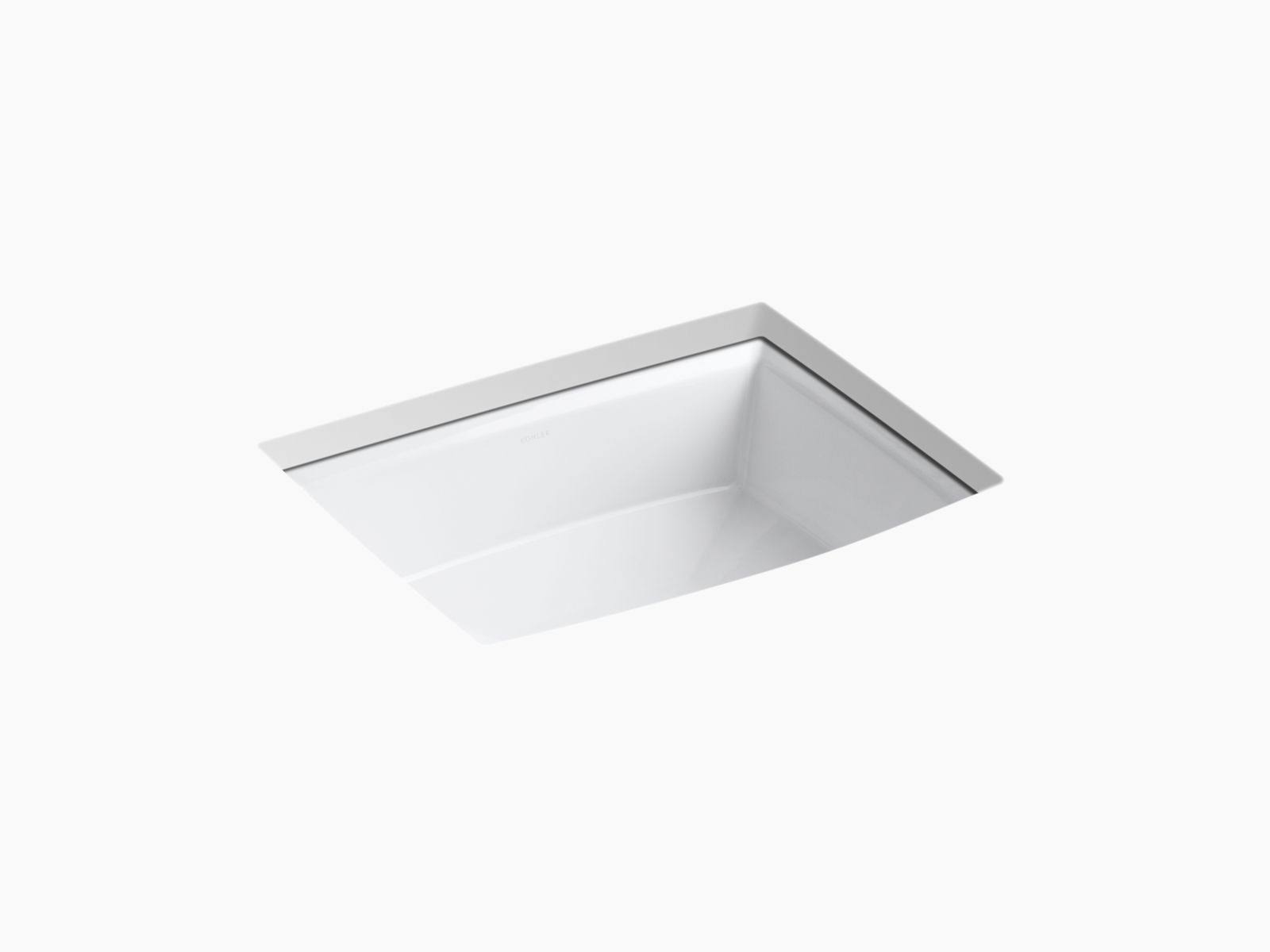 KOHLER K-2355-0 Archer Undermount Bathroom Sink, White