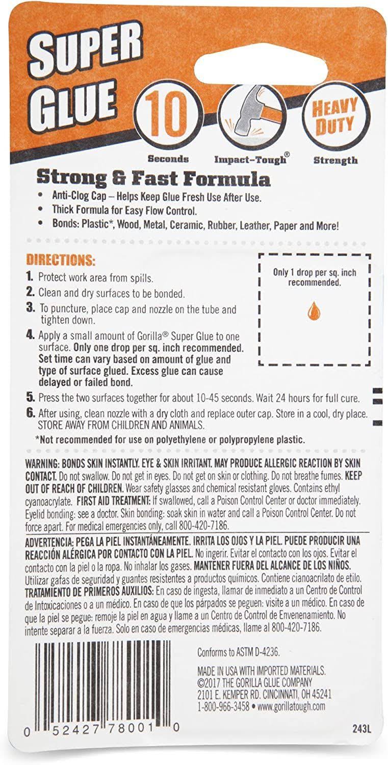 Gorilla Super Glue 20 Gram Clear