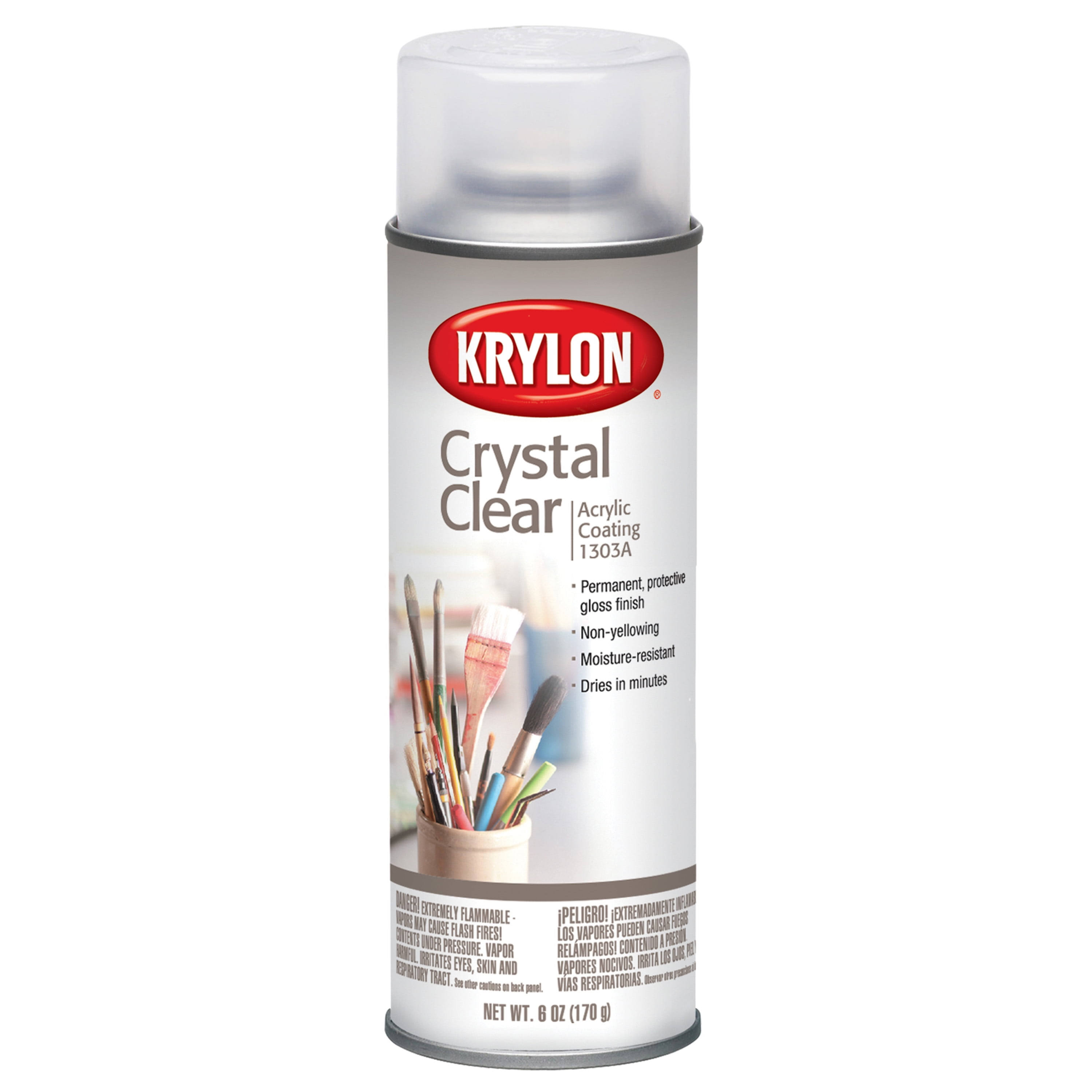 Krylon Crystal Clear Acrylic Coating Spray 6 oz