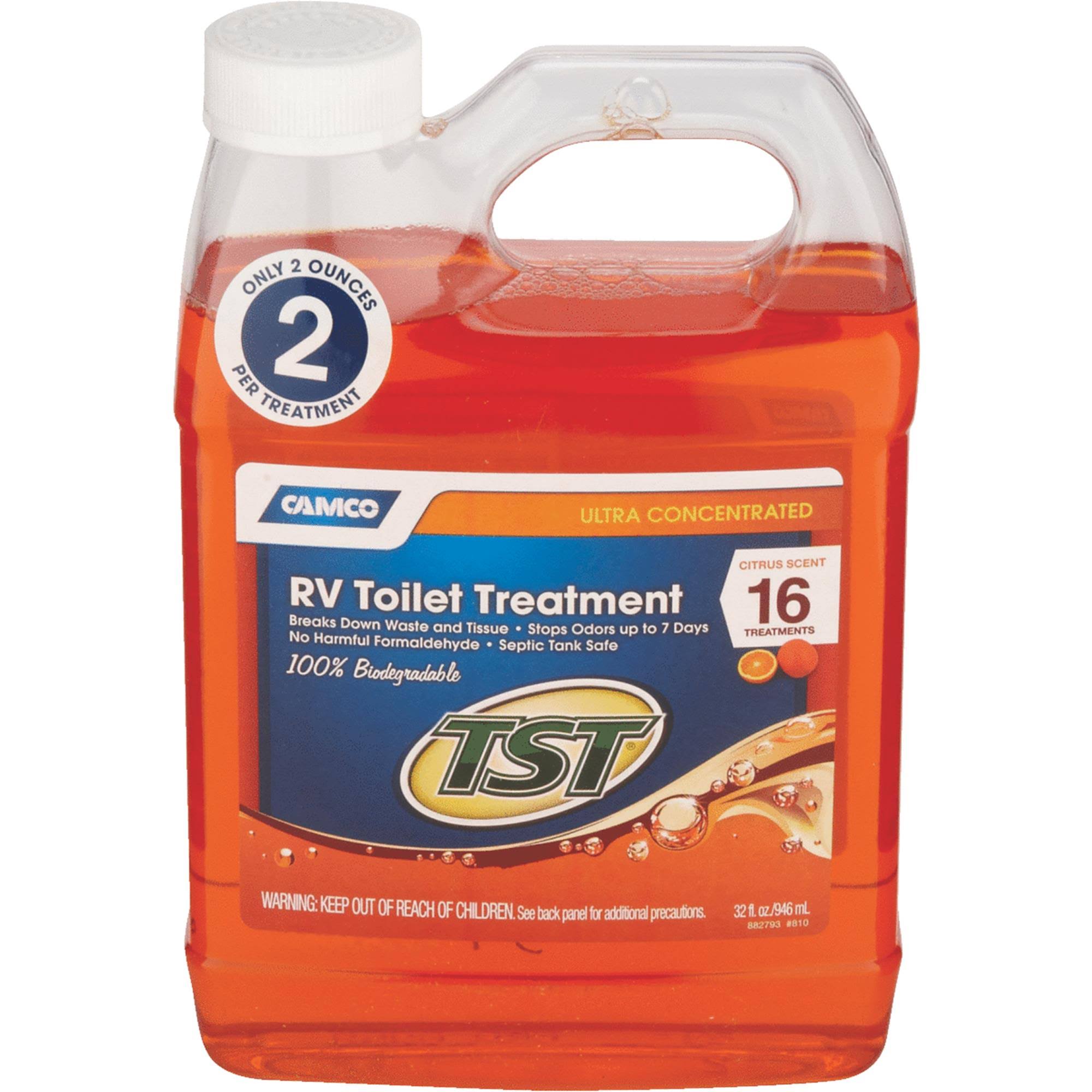 Camco TST Max RV Toilet Treatment, Citrus Scent- 32 fl oz