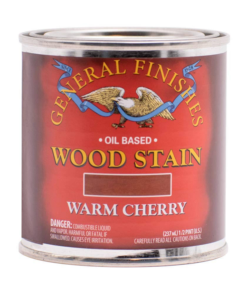 General Finishes 1/2 Pint Oil Base Wood Stain Warm Cherry