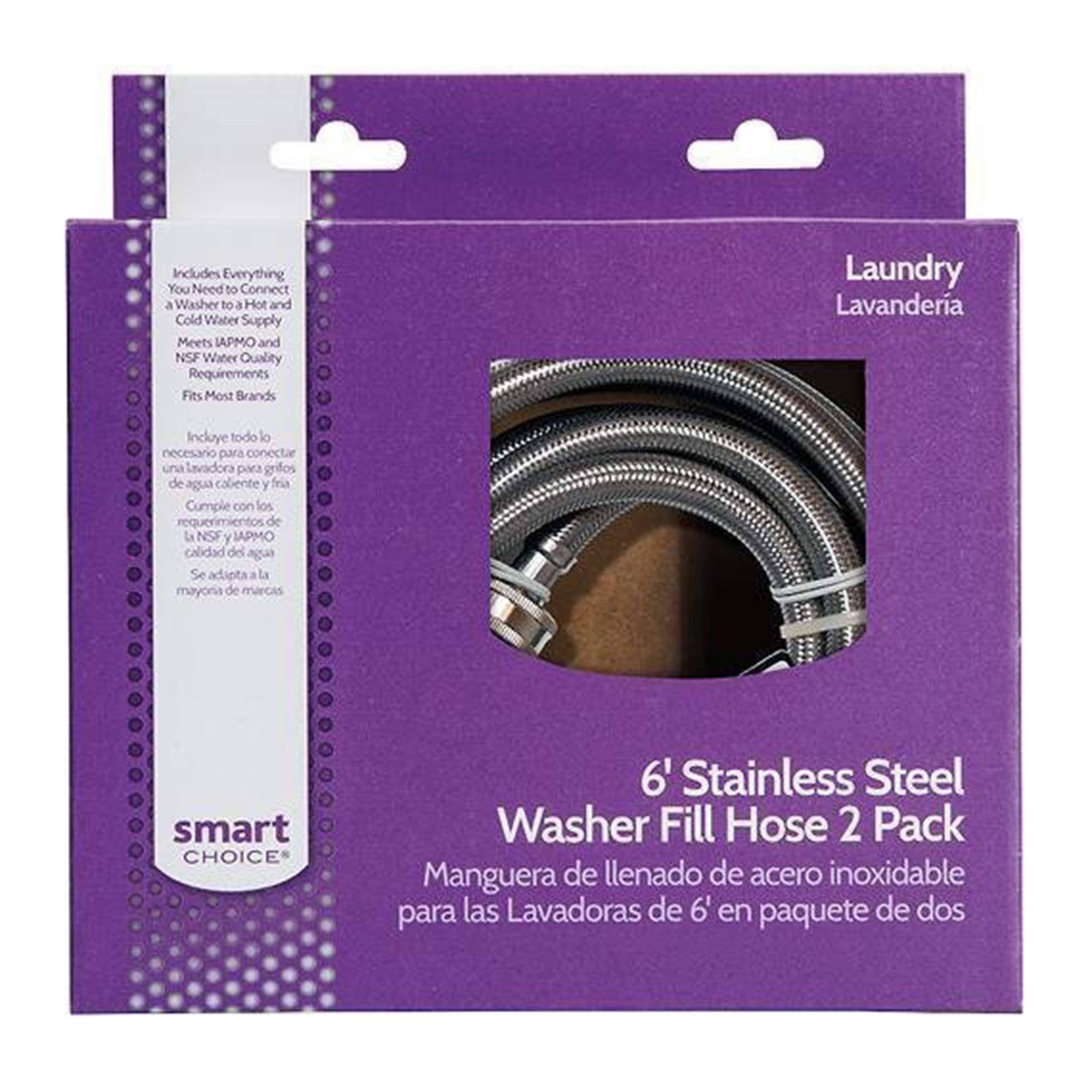 Smart Choice 6 ft. Stainless Steel Fill Hose (2-Pack)