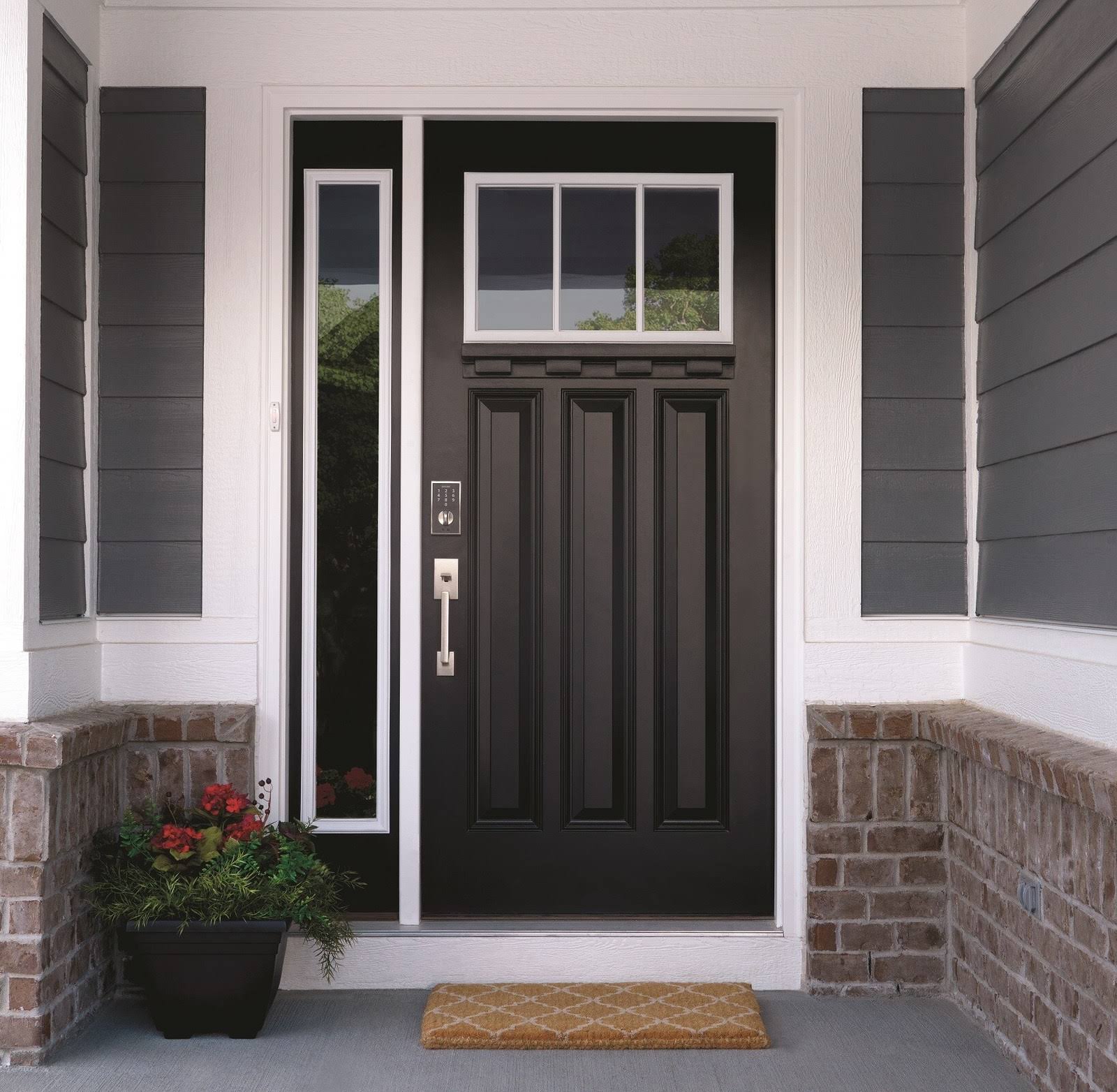 Schlage Century Satin Nickel Entry Door Handleset Latitude