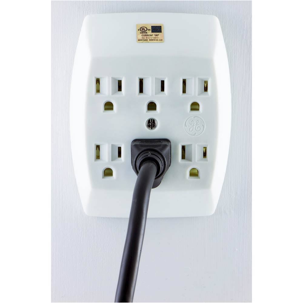 GE 54947 6 Outlet Grounded Wall Tap
