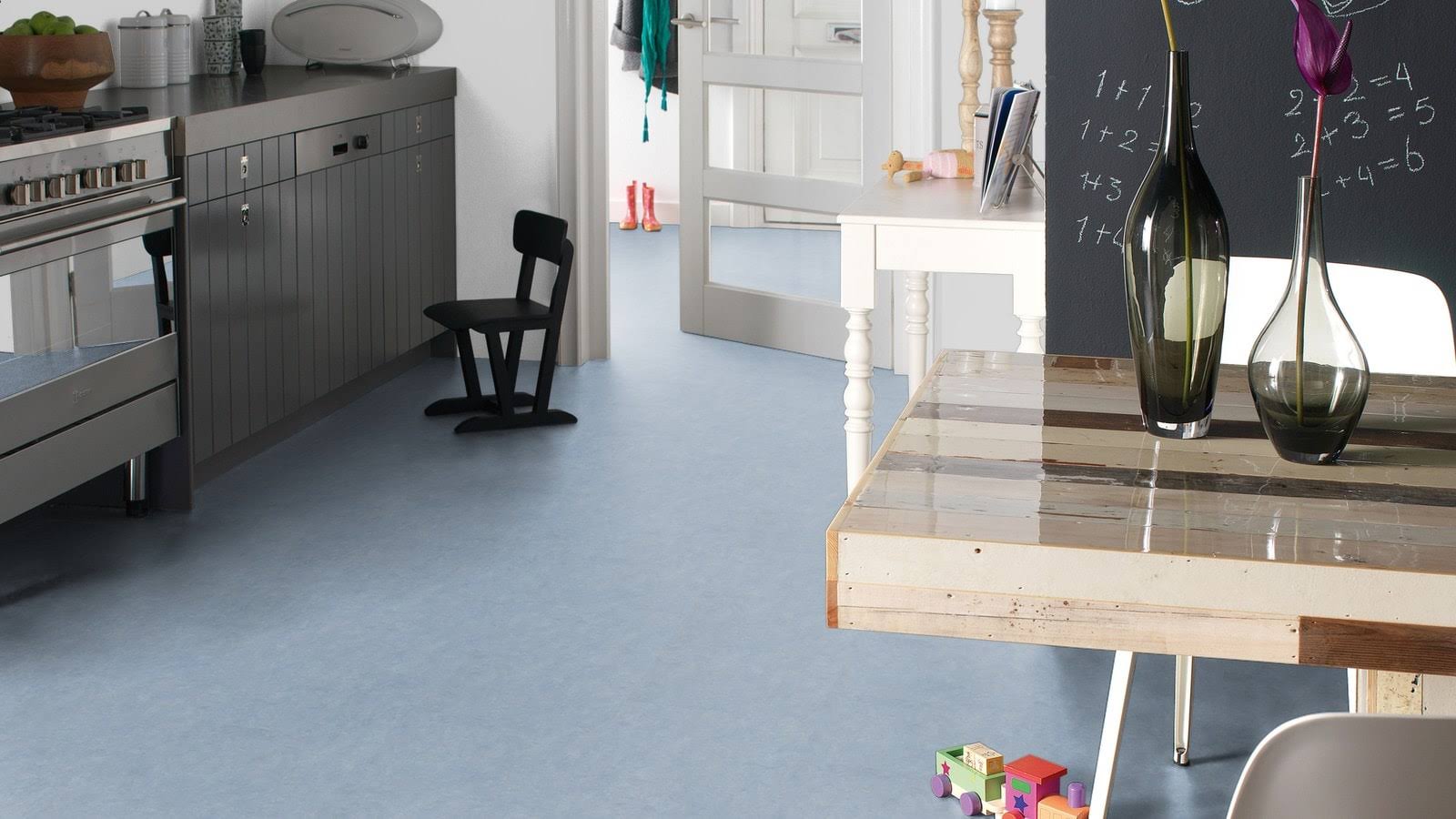 Forbo, Marmoleum Click Cinch LOC, Blue Heaven, Square