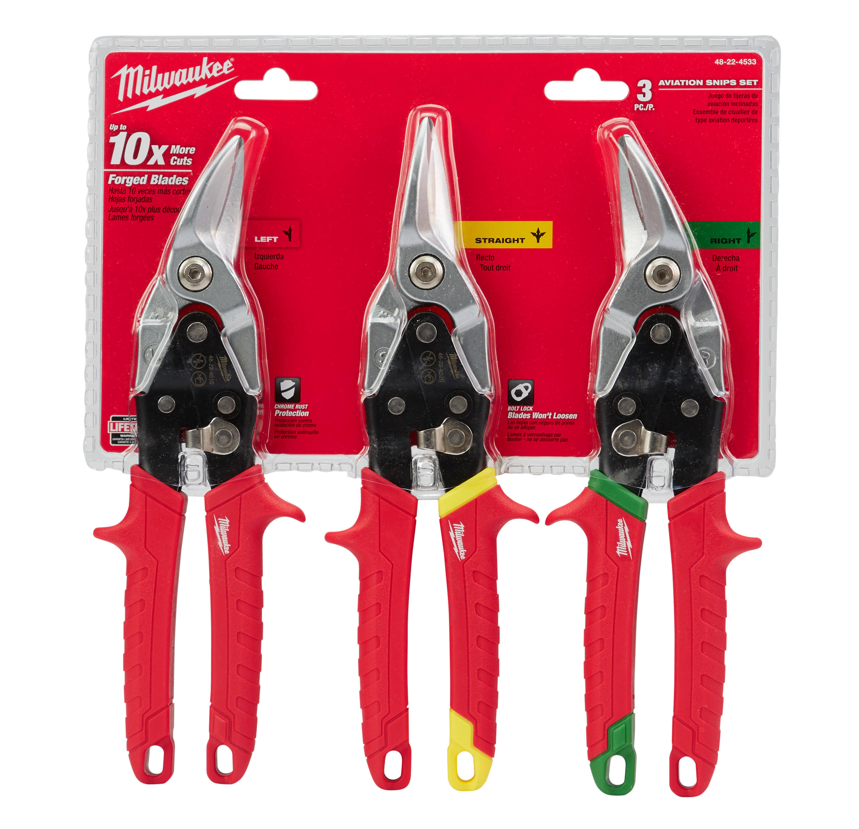 Milwaukee 3-Piece Aviation Snip Set