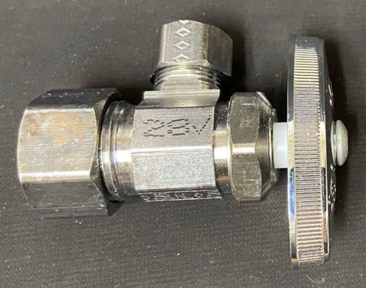 Brasscraft OCR19X C1 Stop Valve, 1/2 x 3/8 in Compression, Brass, Chrome