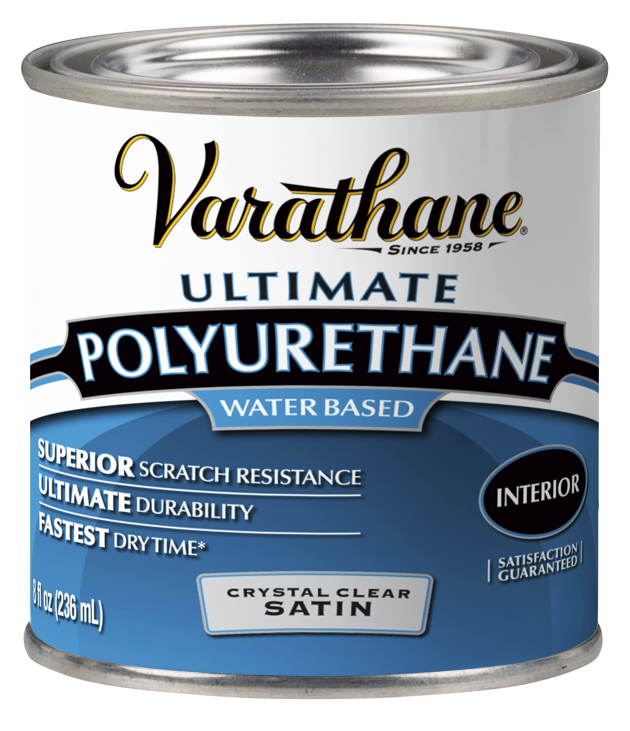 Varathane 8 oz. Clear Satin Water-Based Interior Polyurethane