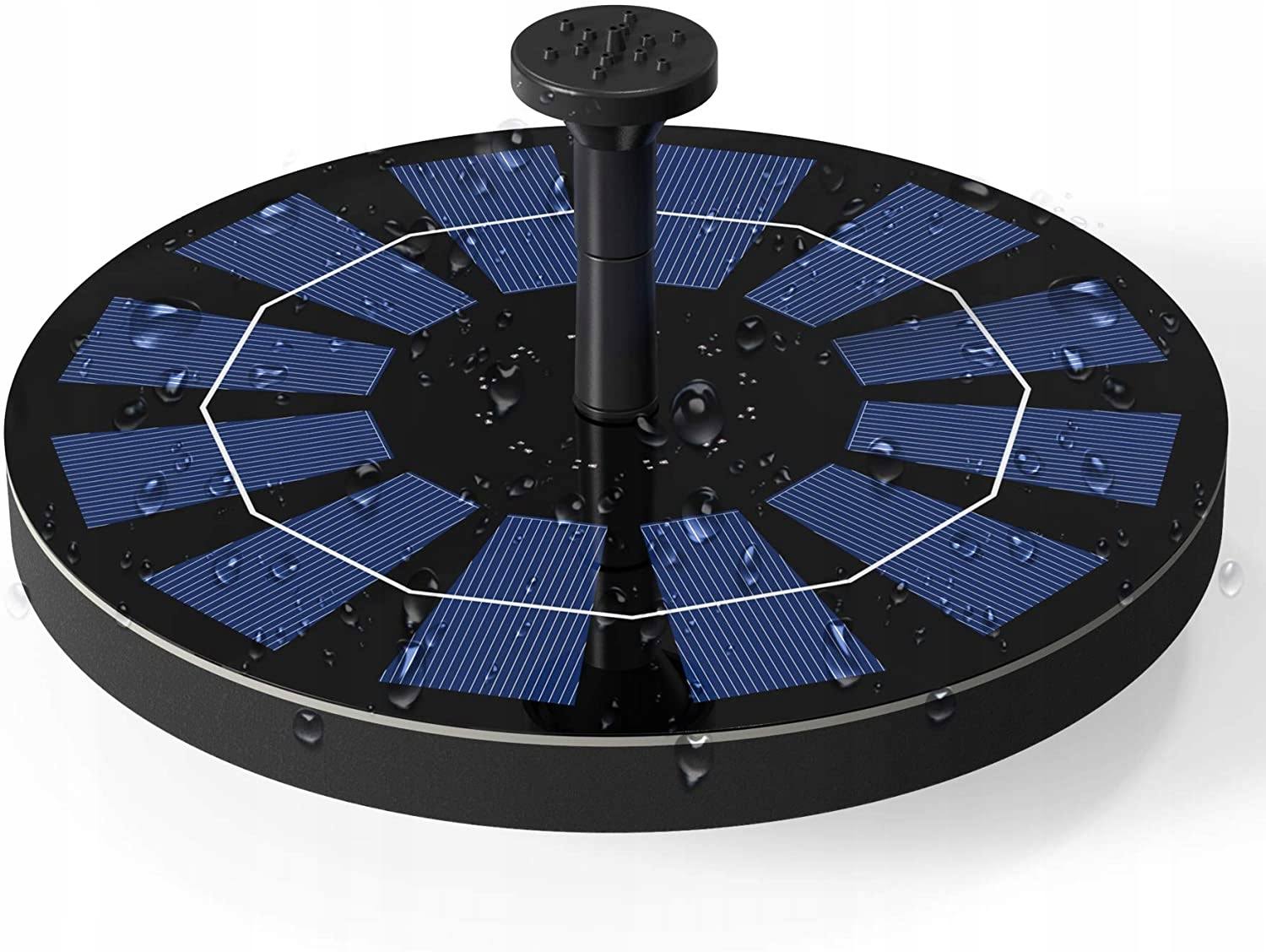 LAWOHO Solar Fountain for Bird Bath, Solar Powered Fountain Pump 1.5W Free Standing Floating Birdbath Water Pumps for Garden, Patio, Pond and Pool