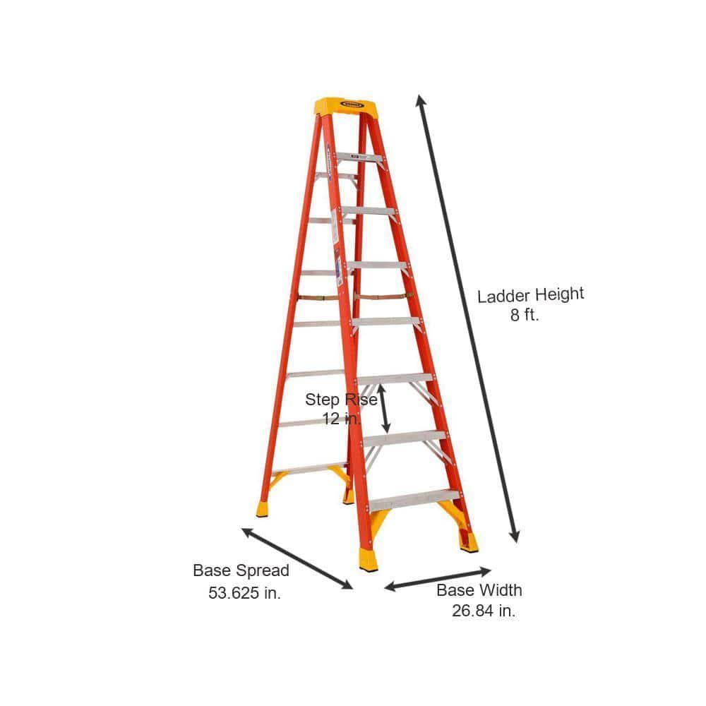 Werner 8' Fiberglass Step Ladder