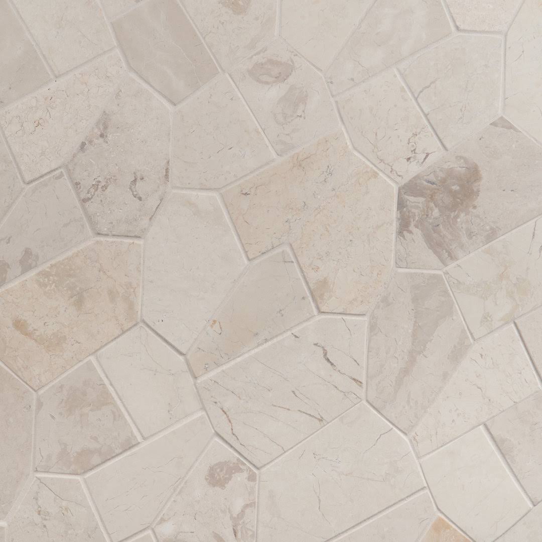 Countryside Organica Marble Mosaic Ivy Hill Tile White Marble 19.68