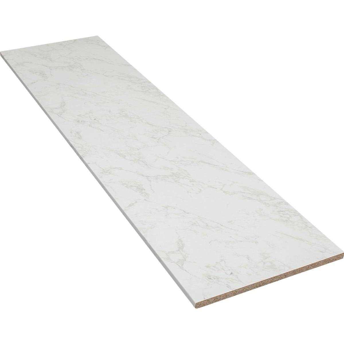Stretta 6-ft White Marble Straight Laminate Kitchen Countertop 83181