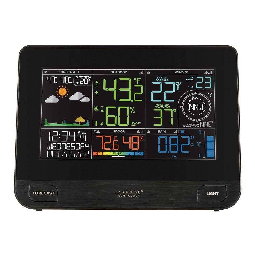 La Crosse Technology V42-PRO-INT Professional Weather Center with Combo Sensor and Remote Monitoring, Black