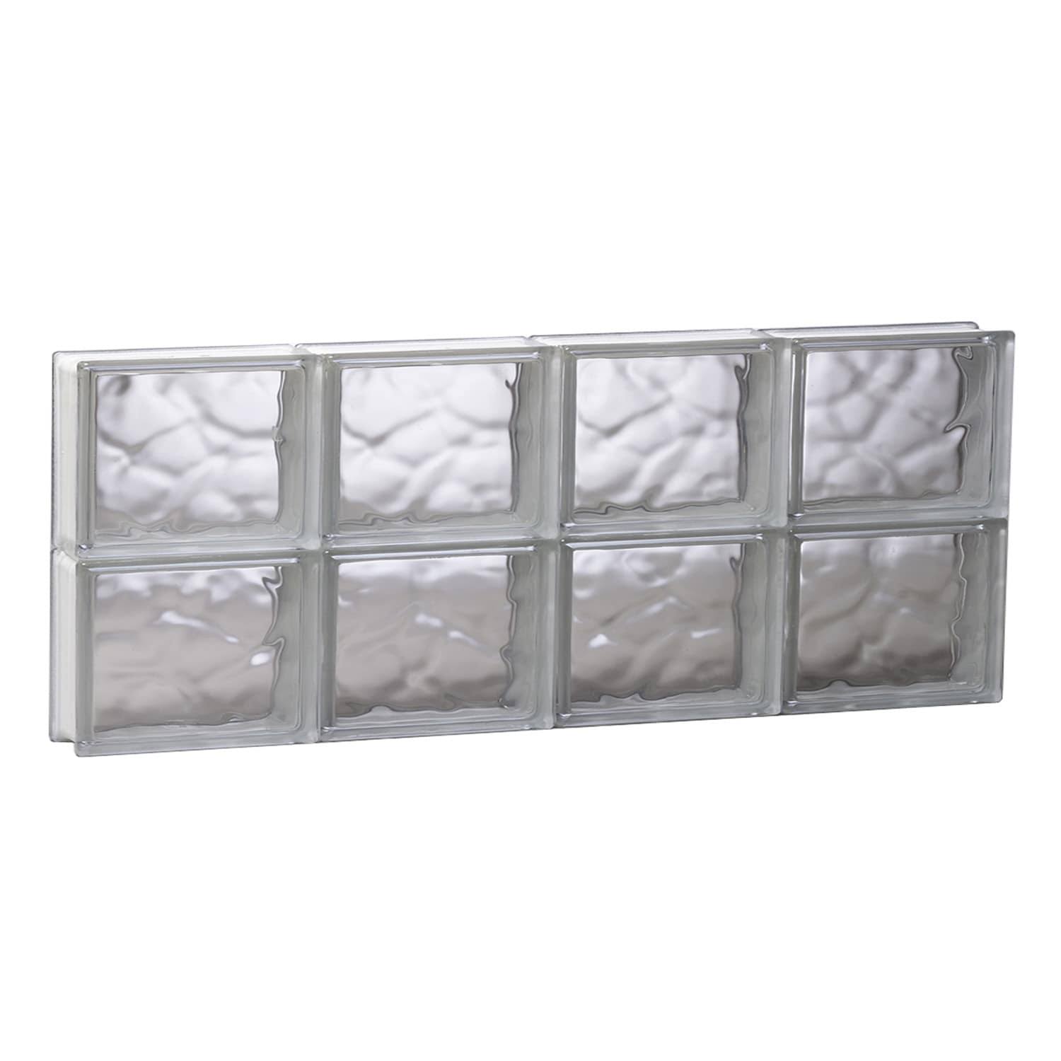 REDI2SET Wavy Glass 31-in x 11.5-in Frameless Replacement Glass Block Window in Clear | S3212DC