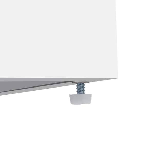 Glacier Bay All-in-One 24.2 in. x 21.3 in. x 33.8 in. Stainless Steel Laundry Sink and White 2 Door Cabinet High Gloss PVC Lami