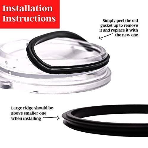 (2 Pack) Replacement Rubber Gaskets Compatible with Yeti Lid Gasket-Seals Fits 20 oz Insulated Stainless Steel Tumblers