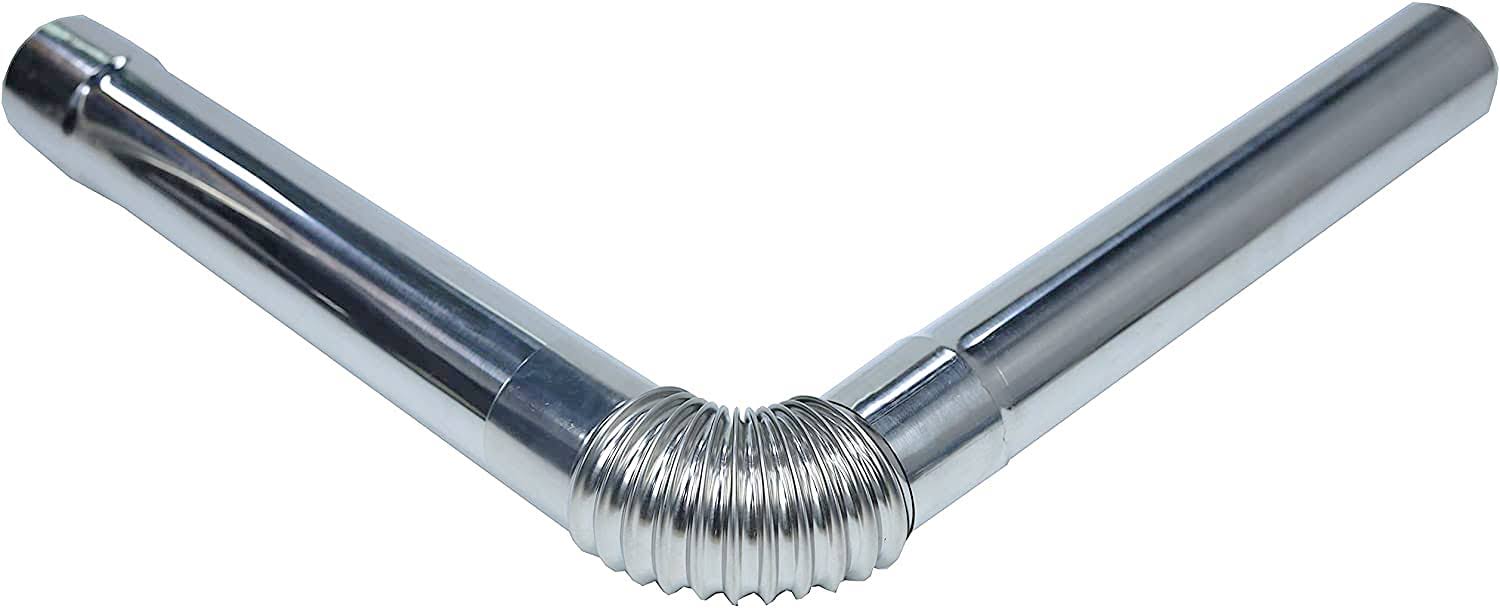 SoloWilder Wood Stove Pipe Flue Extension Stainless Steel Chimney, Diameter 2.36Inch, 4 Straight with 1 Elbow