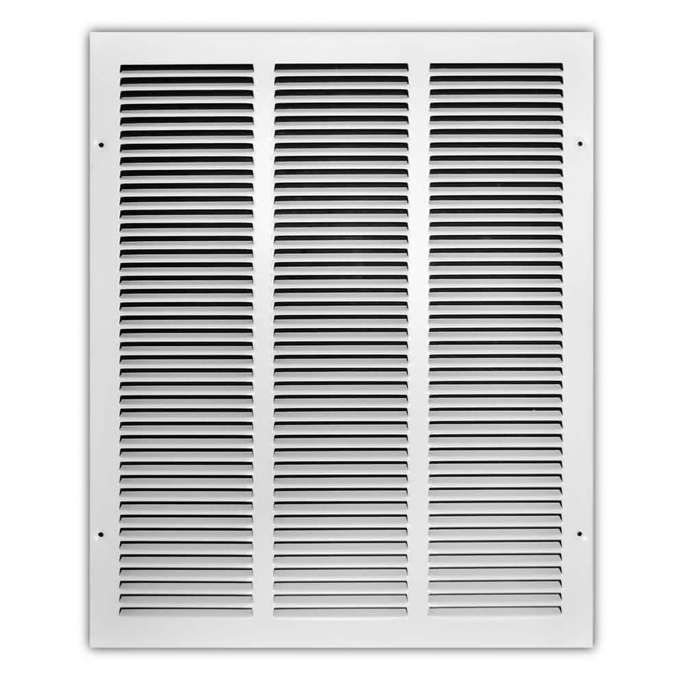 Everbilt 16 in. x 20 in. Steel Return Air Grille in White, Powder Coat White