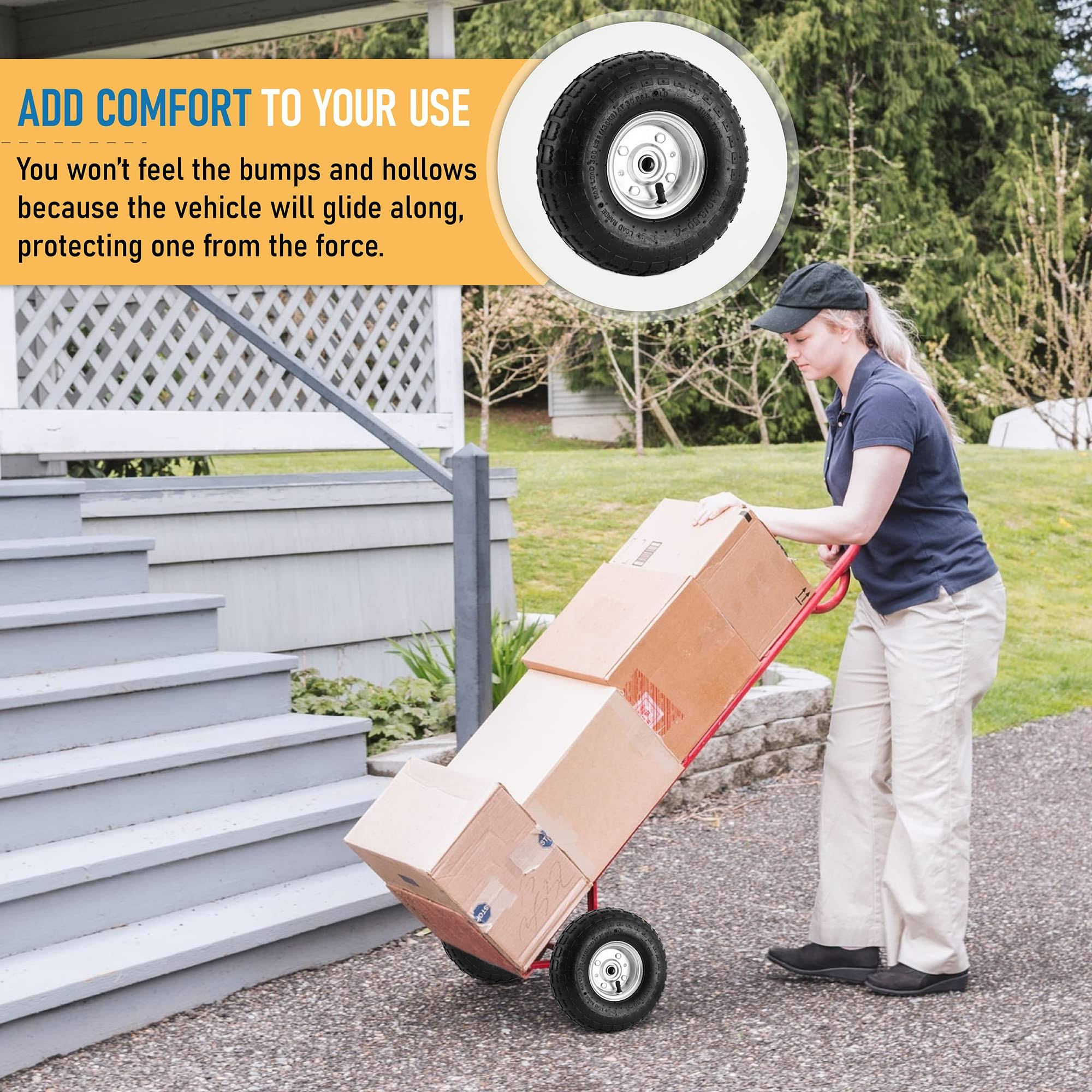 DUALSO 10-Inch Replacement Tire and Wheel 4.10/3.50-4