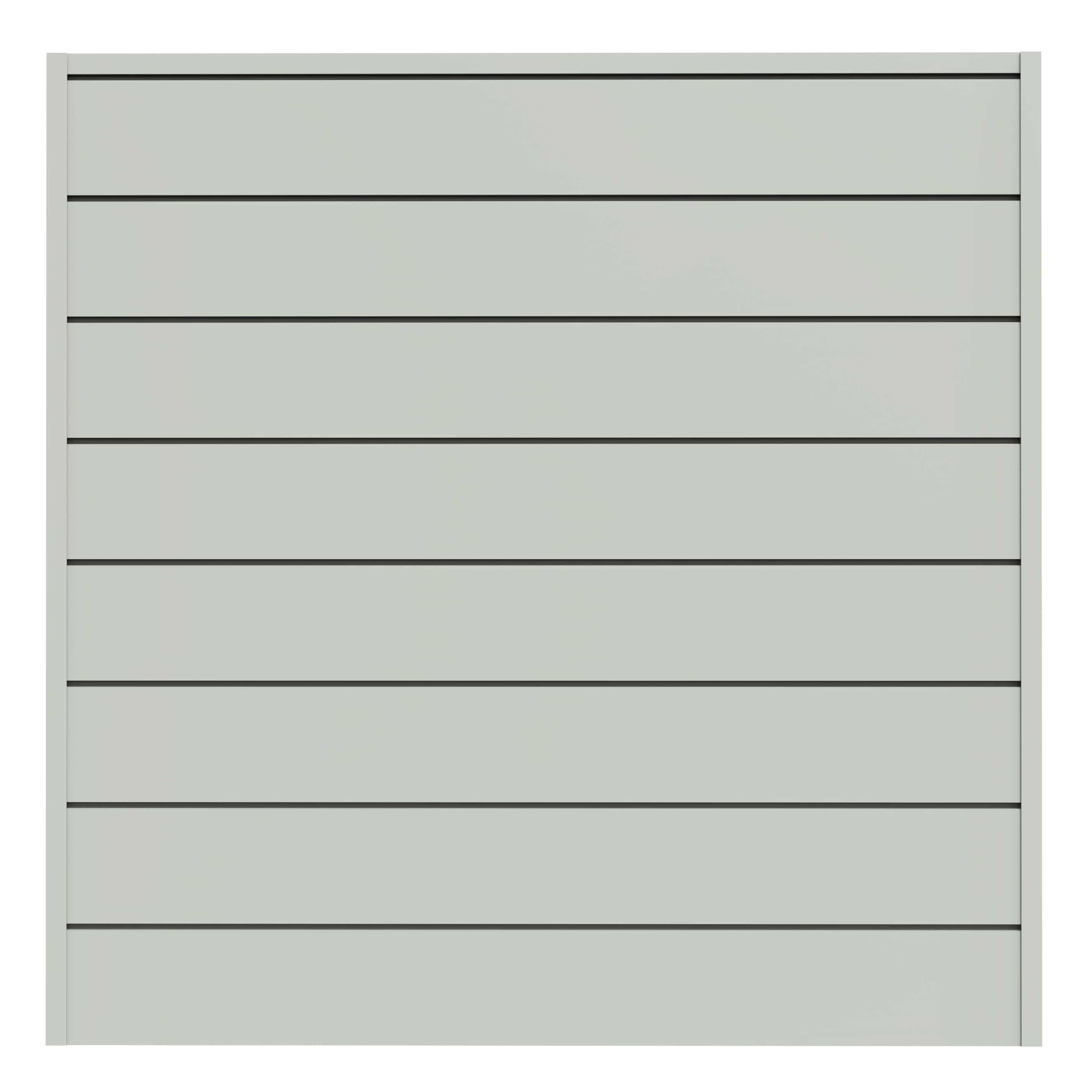 CrownWall Home 6 in. x 4 ft. x 4 ft. Heavy Duty PVC Slatwall Organizer Panel Set in Graphite, Grey