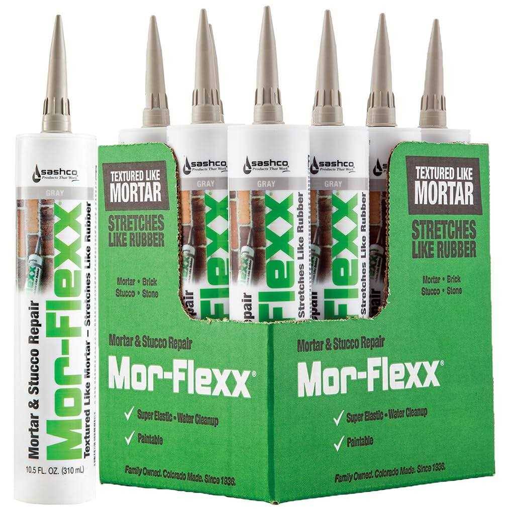 10.5 oz Sashco 15020 Gray Mor-Flexx Flexible Sealant Pack of 12