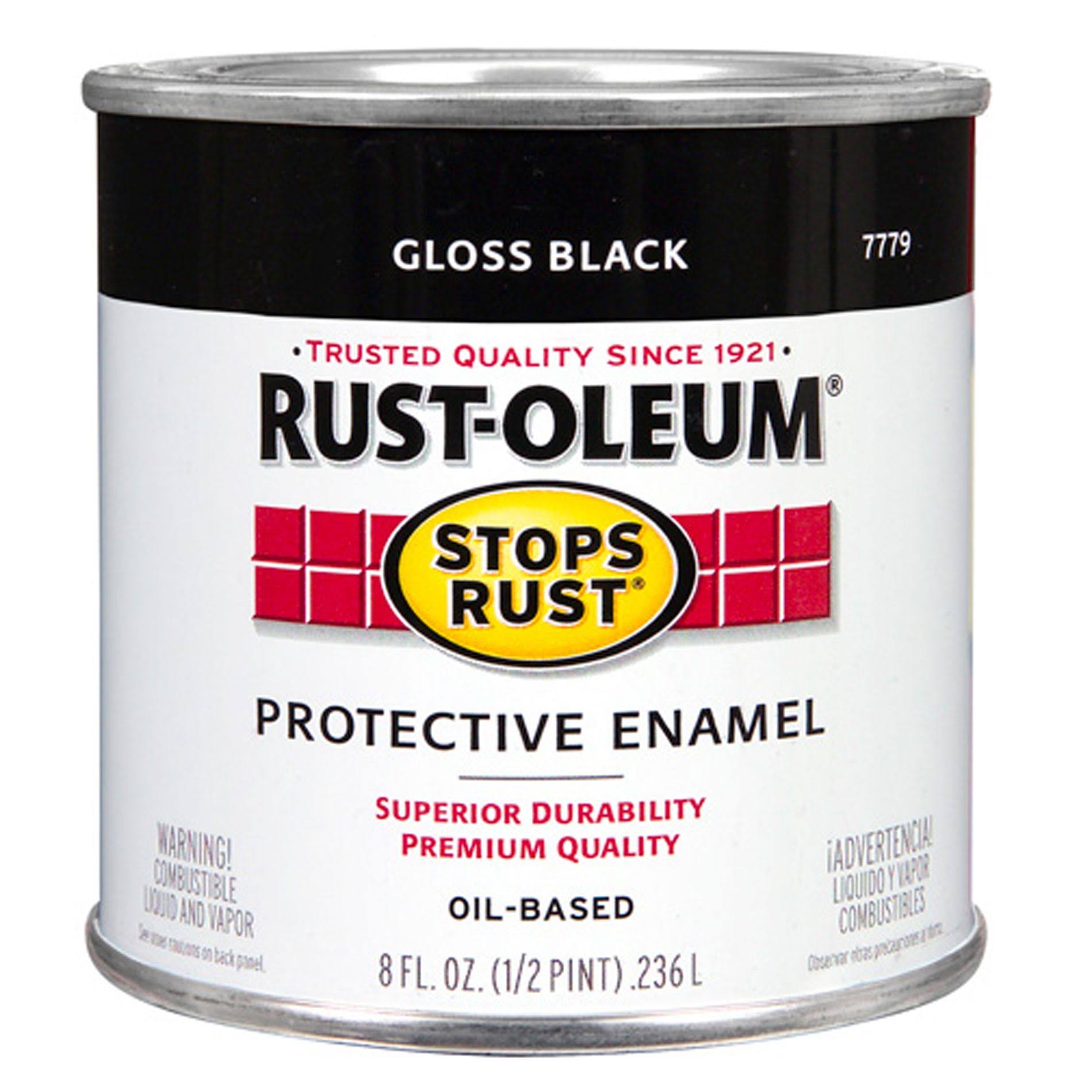 Rust-Oleum Stops Rust Protective Enamel Gloss Black 1/2 PT
