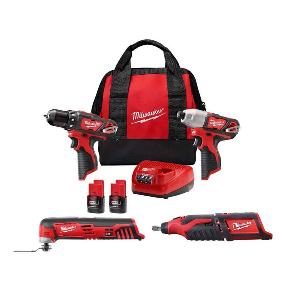Milwaukee M12 12-Volt Lithium-Ion Cordless 2-Tool Combo Kit with M12 Oscillating Multi-Tool & M12 Rotary Tool