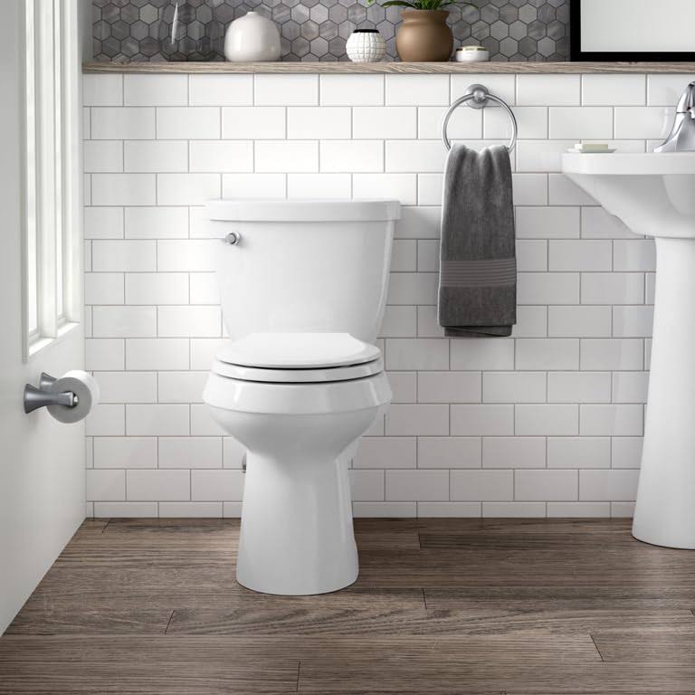 Kohler K-4639-RL Cachet ReadyLatch Quiet-Close Round-Front Toilet Seat- Ice Grey