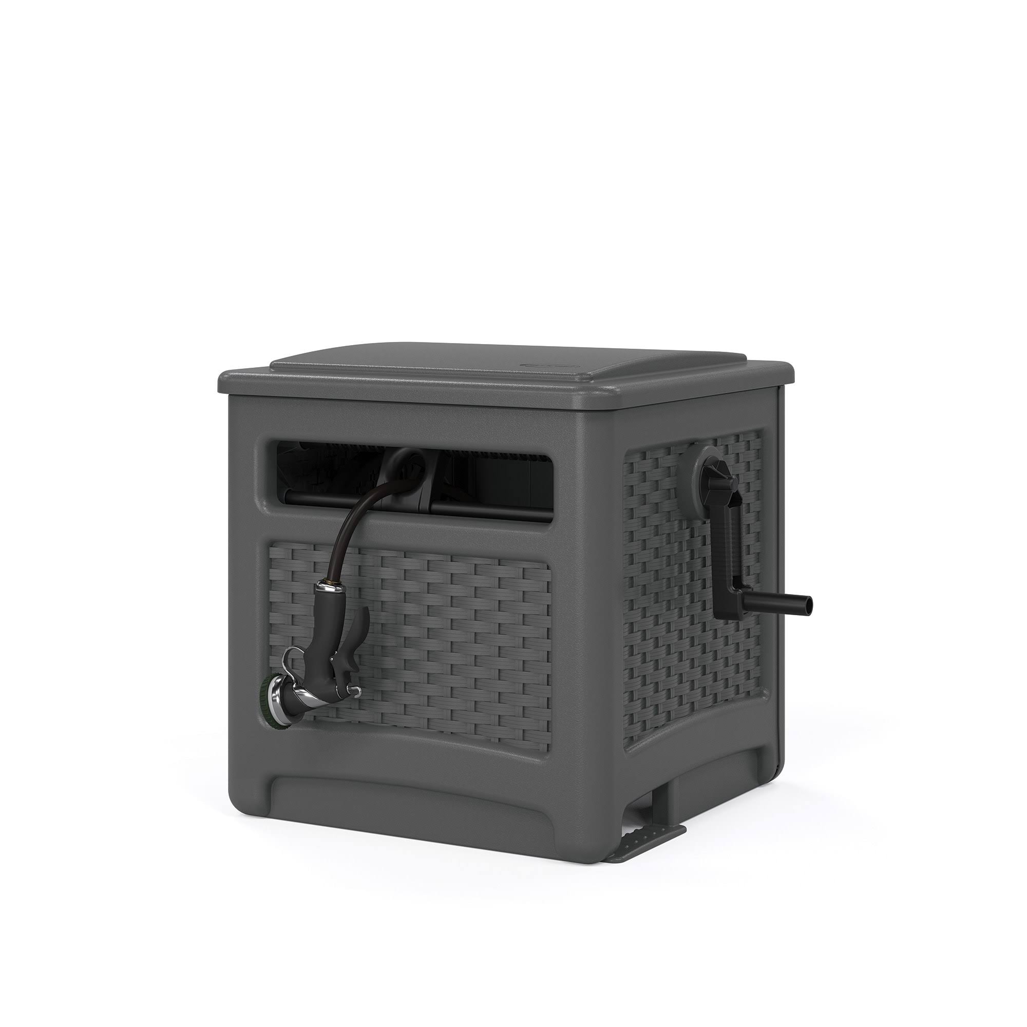 Suncast Smart Trak 225 ft. Gray Free Standing Hideaway Hose Reel