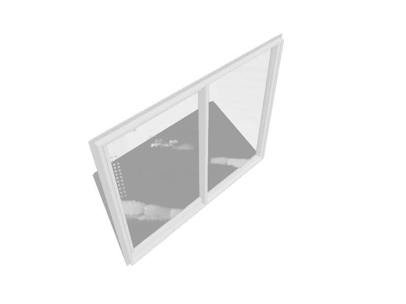 JELD-WEN V2500 Left-Operable Vinyl Double Pane Double Strength Egress Sliding Window (Rough Opening: 60-in x 48-in; Actual: 59.5-in x 47.5-In)