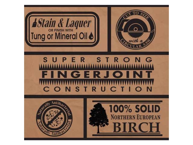 Hardwood Reflections 8 ft. L x 4 in. D Unfinished Birch Solid Wood Butcher Block Backsplash Countertop with Eased Edge