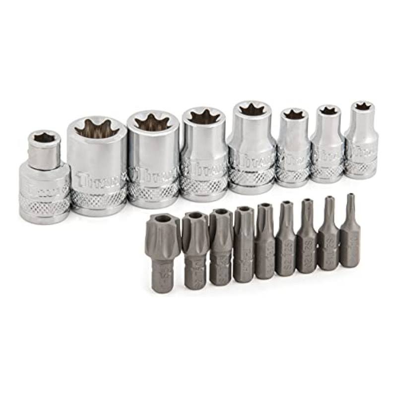 Titan Tools 16160 17-Piece External Torx Socket and Bit Set