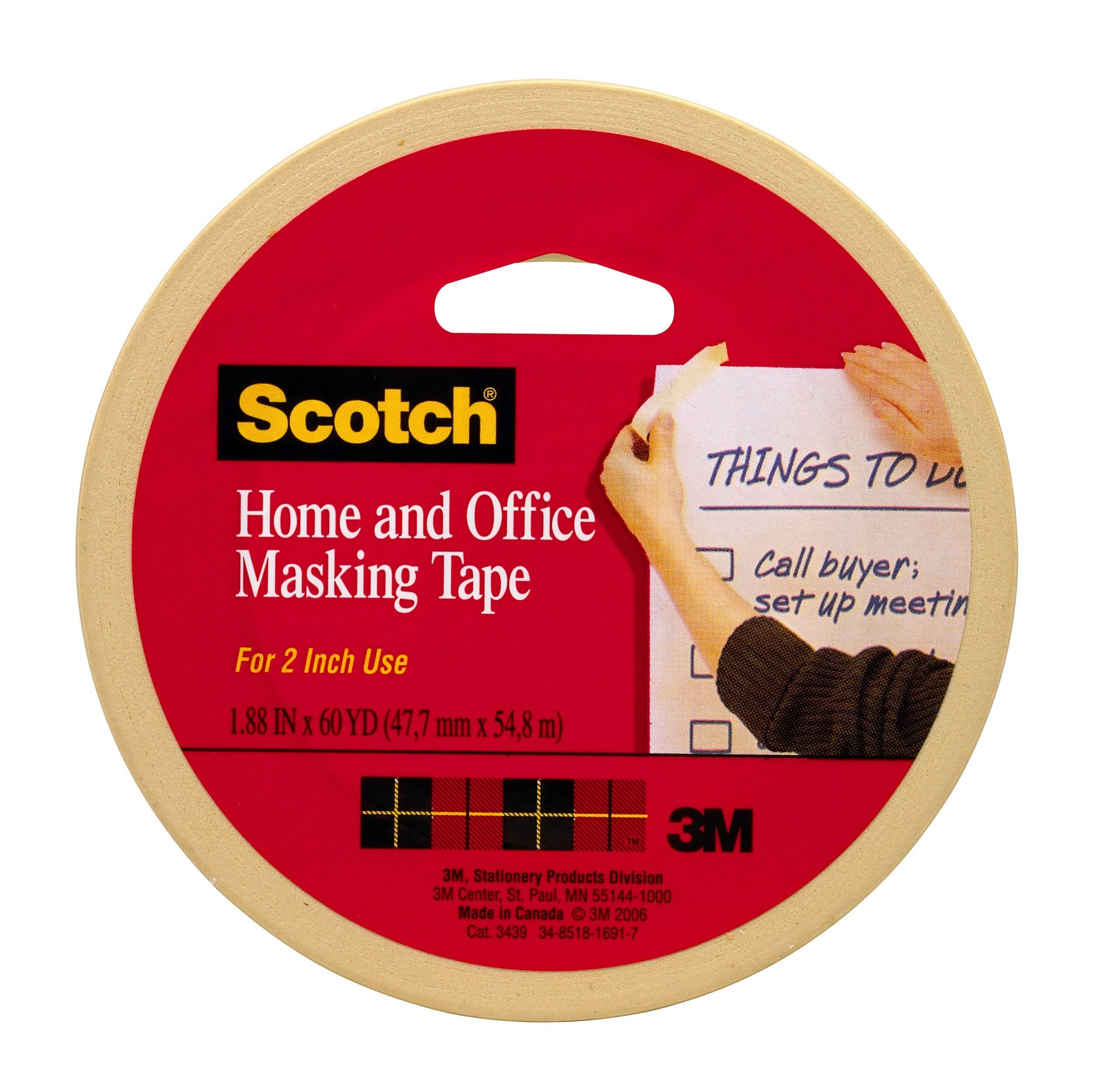 3M Scotch Home and Office Masking Tape, 1.88