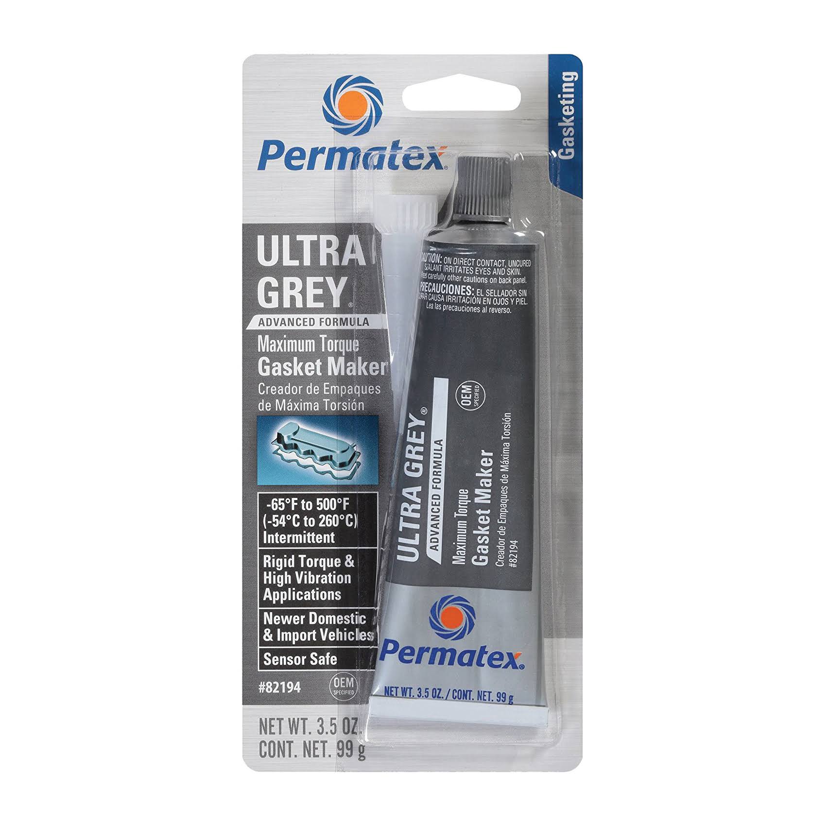 Permatex 82194 RTV Silicone Gasket Maker, 3.5 oz