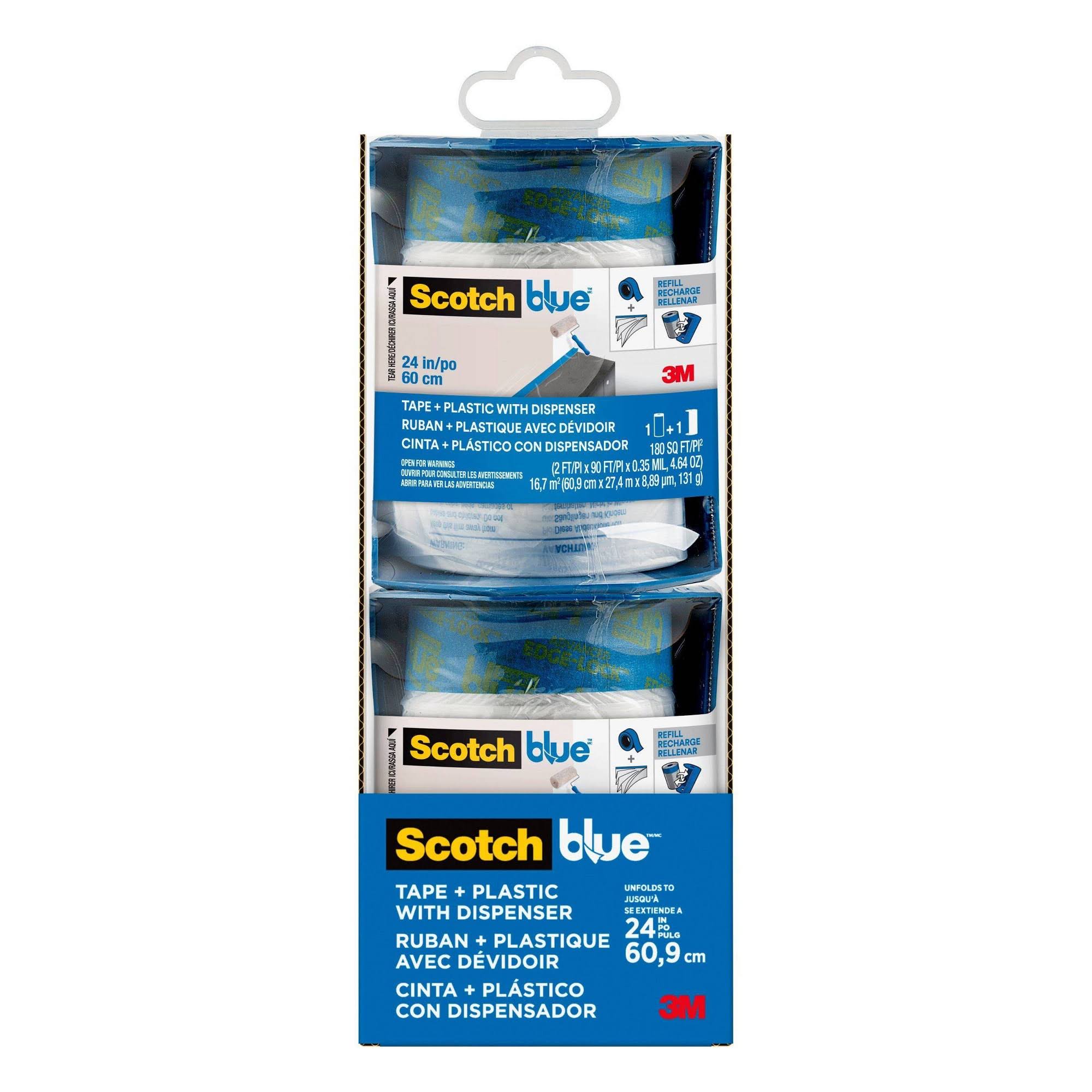 3M Scotch Blue Pre-Taped Painter's Plastic Drop Cloth