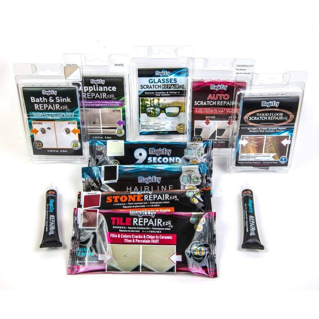 MagicEzy Tile REPAIREZY (Honey Beige) Ceramic Tile Repair Kit- Cracked Chipped Bathroom Floor Tiles