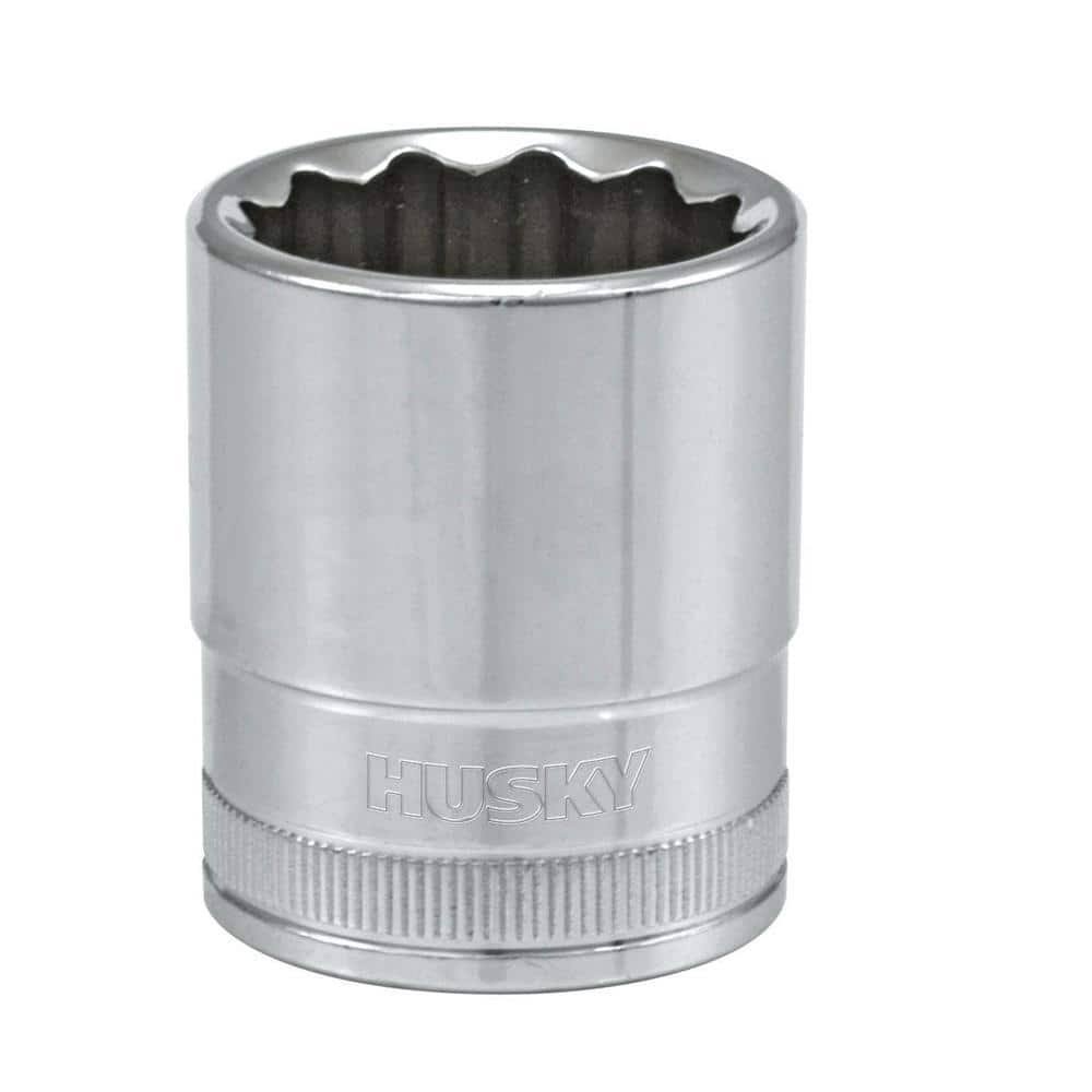 Husky 1/2 in. Drive 21 mm 12-Point Metric Standard Socket