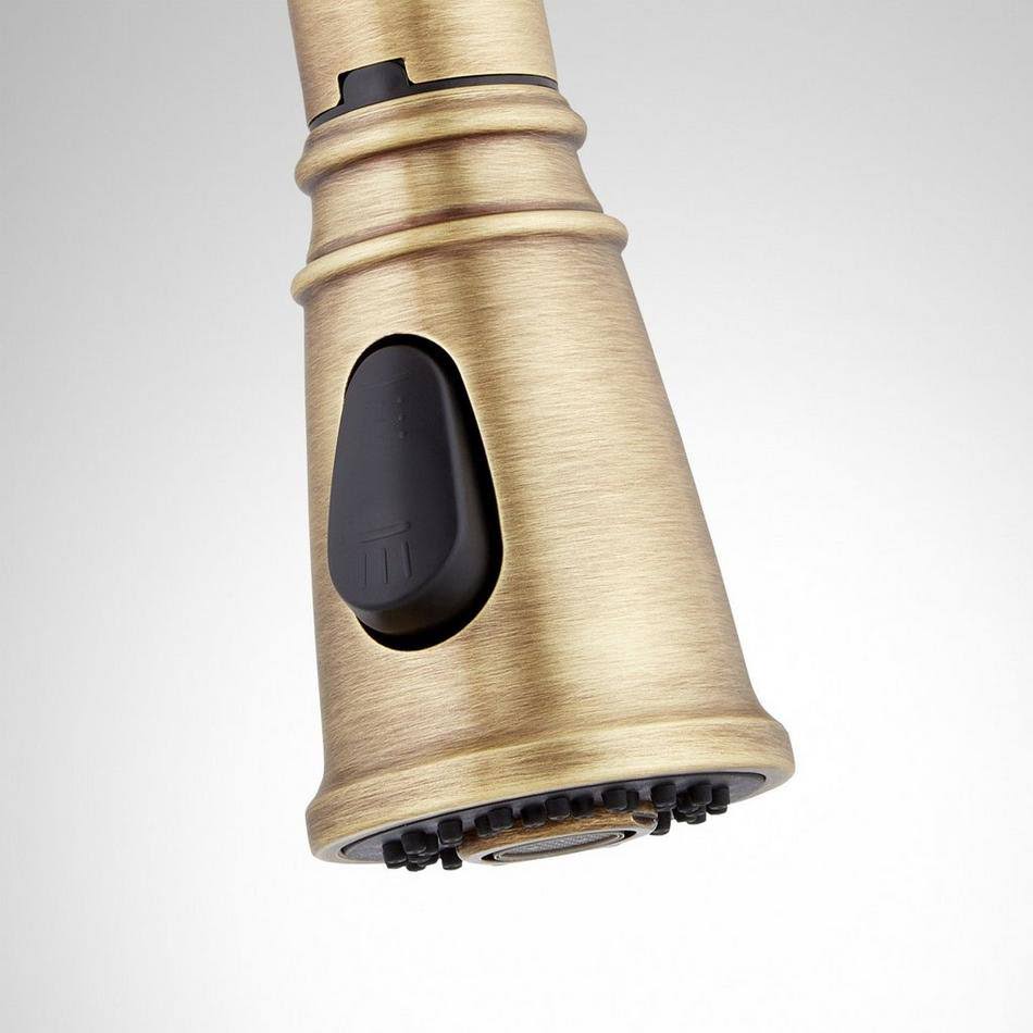 Signature Hardware 481708 Finnian Pull-Down Kitchen Faucet Finish: Aged Brass