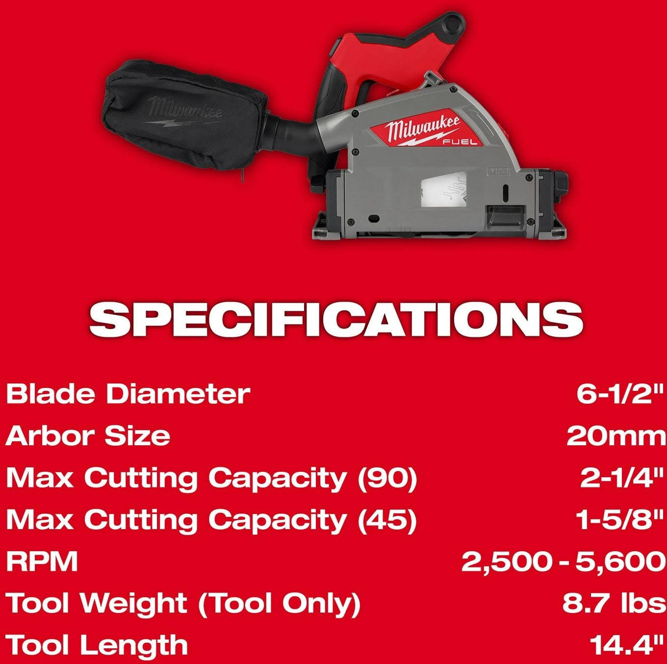 Milwaukee 2831-20 M18 Fuel 6-1/2
