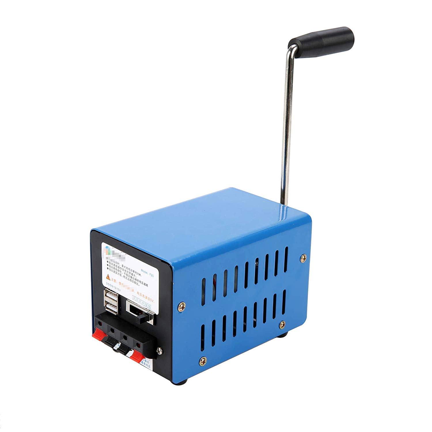 Yaetek Portable Generator Hand Crank Charger Generator USB Generator Inverter Outdoor Multifunction Manual Crank Generator for Travel Camping Hiking