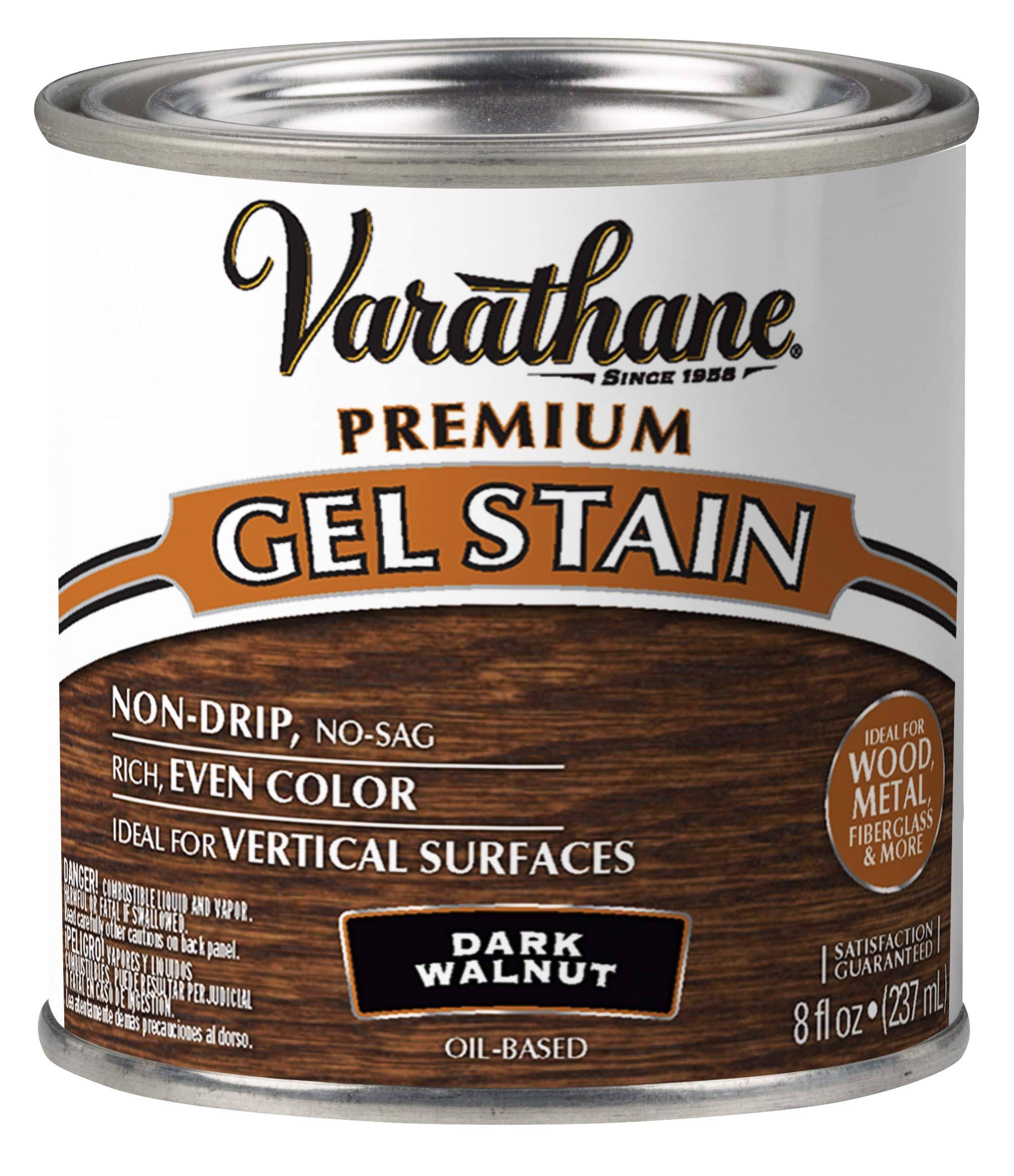 Varathane Premium Gel Stain Oil Based Dark Walnut 1/2 Pint
