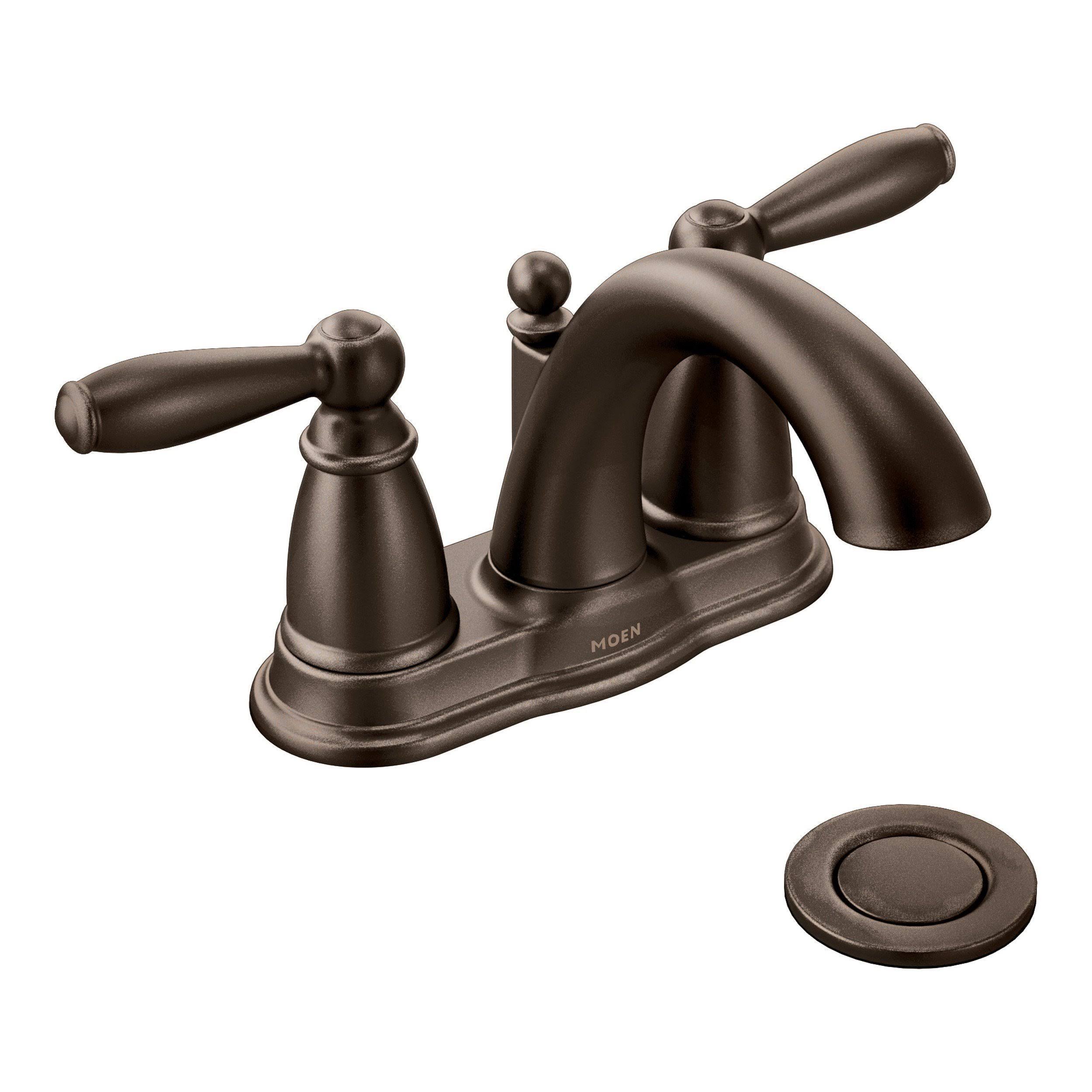 Moen 6610ORB Brantford Oil Rubbed Bronze Two-Handle Bathroom Faucet