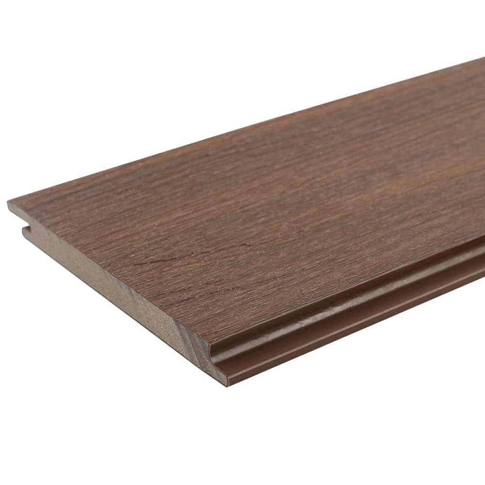 NewTechWood All Weather System 5.5 in. x 96 in. Composite Siding Board in Brazilian IPE