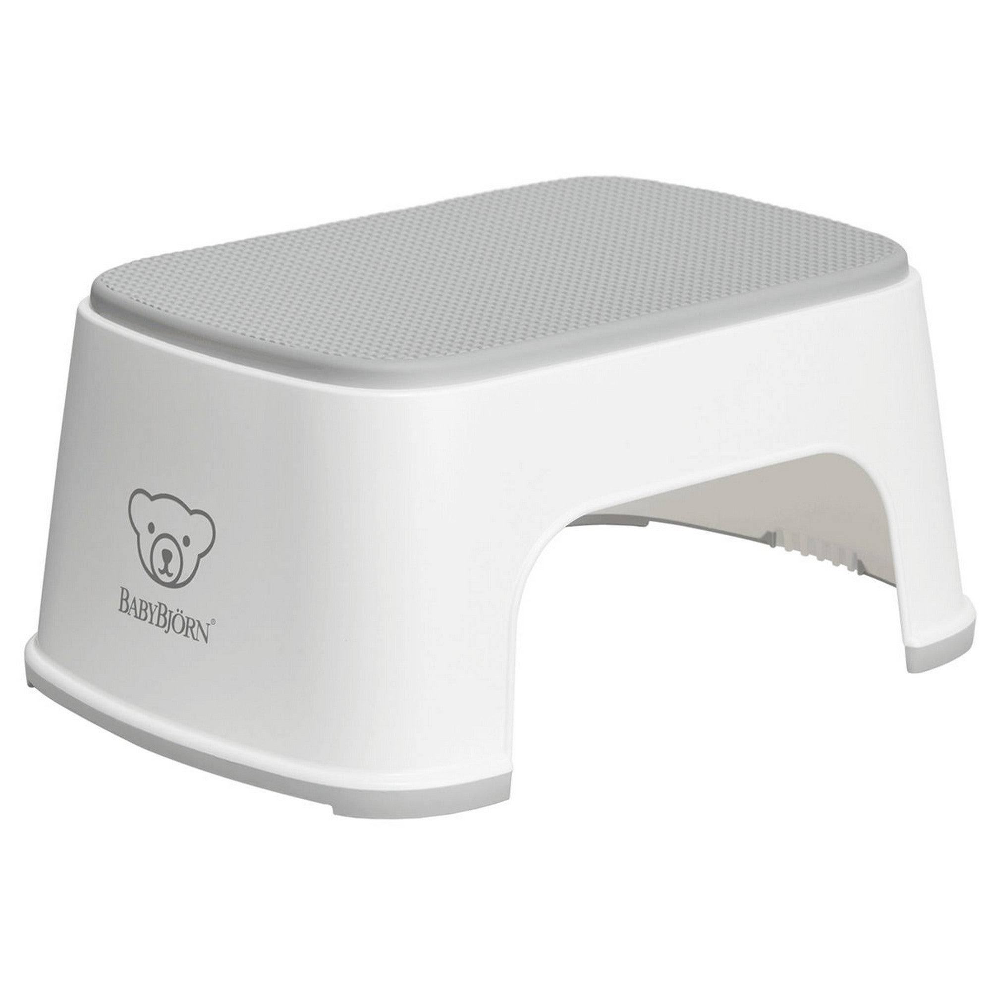 Step Stool, White/Gray