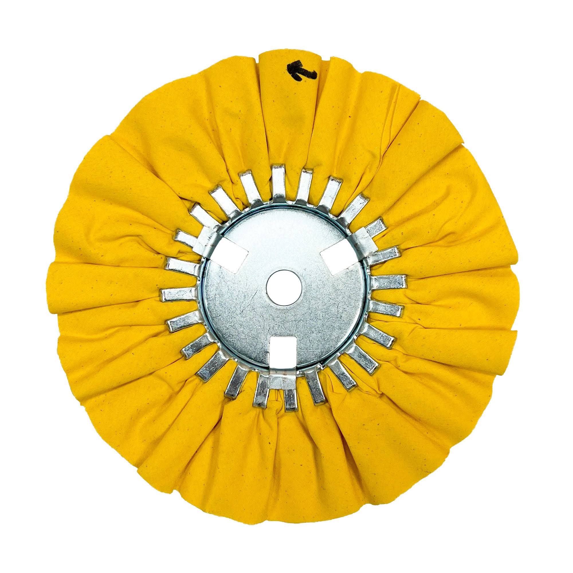 Airway Buffing Wheels 8 inch / Yellow / Removable Center Plate