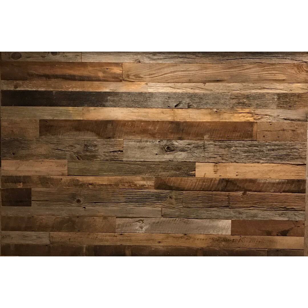 Vintage Timber 10.59 Sq. ft. Brown/Grey Barnwood Planks Decorative Wall Panel