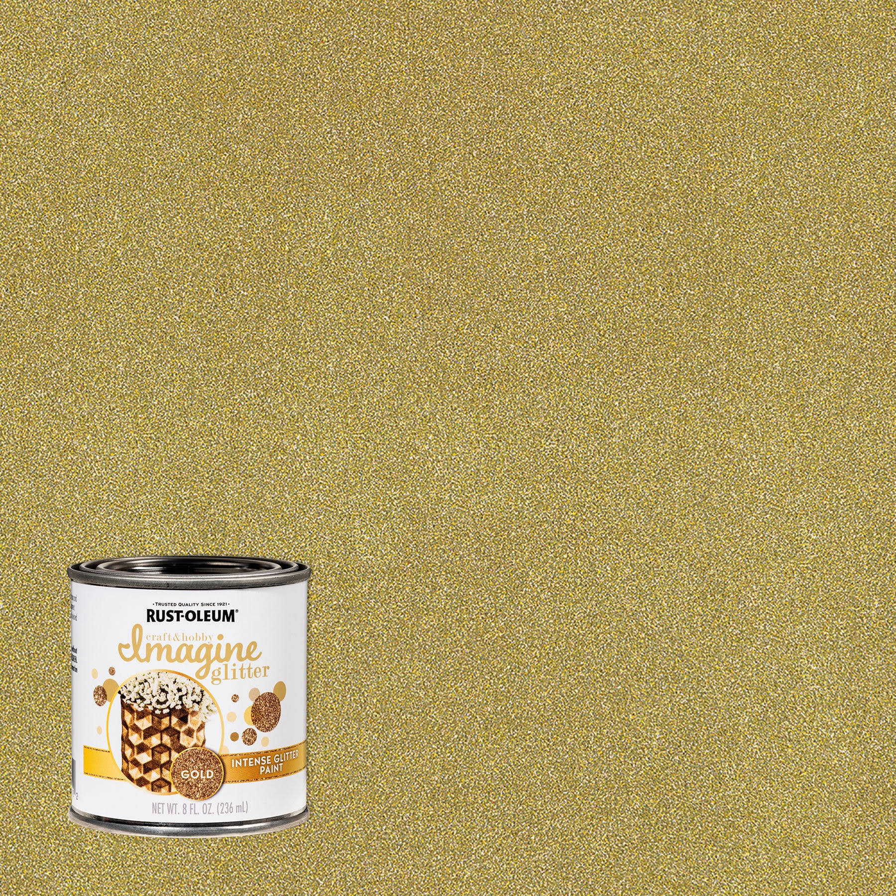 Rust-Oleum Imagine Craft Hobby 8 oz. Intense Gold Glitter Paint 345698