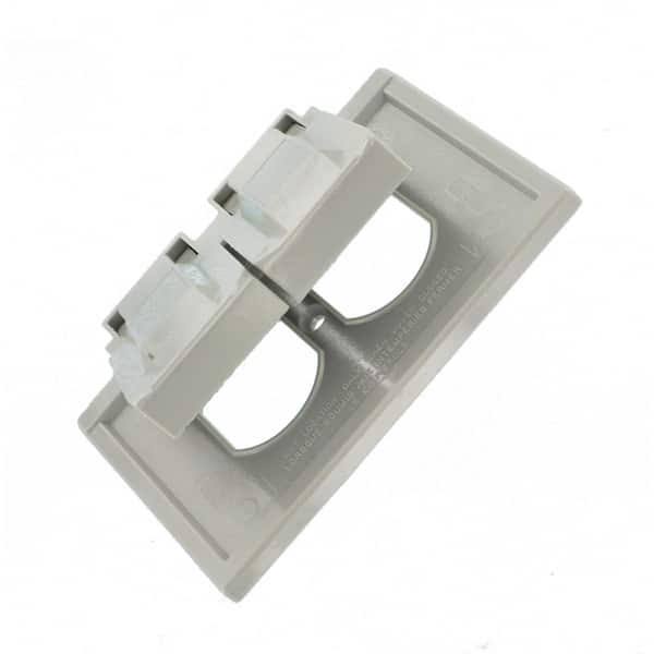 Leviton 4976-gy 1 Gang Weatherproof Duplex Receptacle Cover