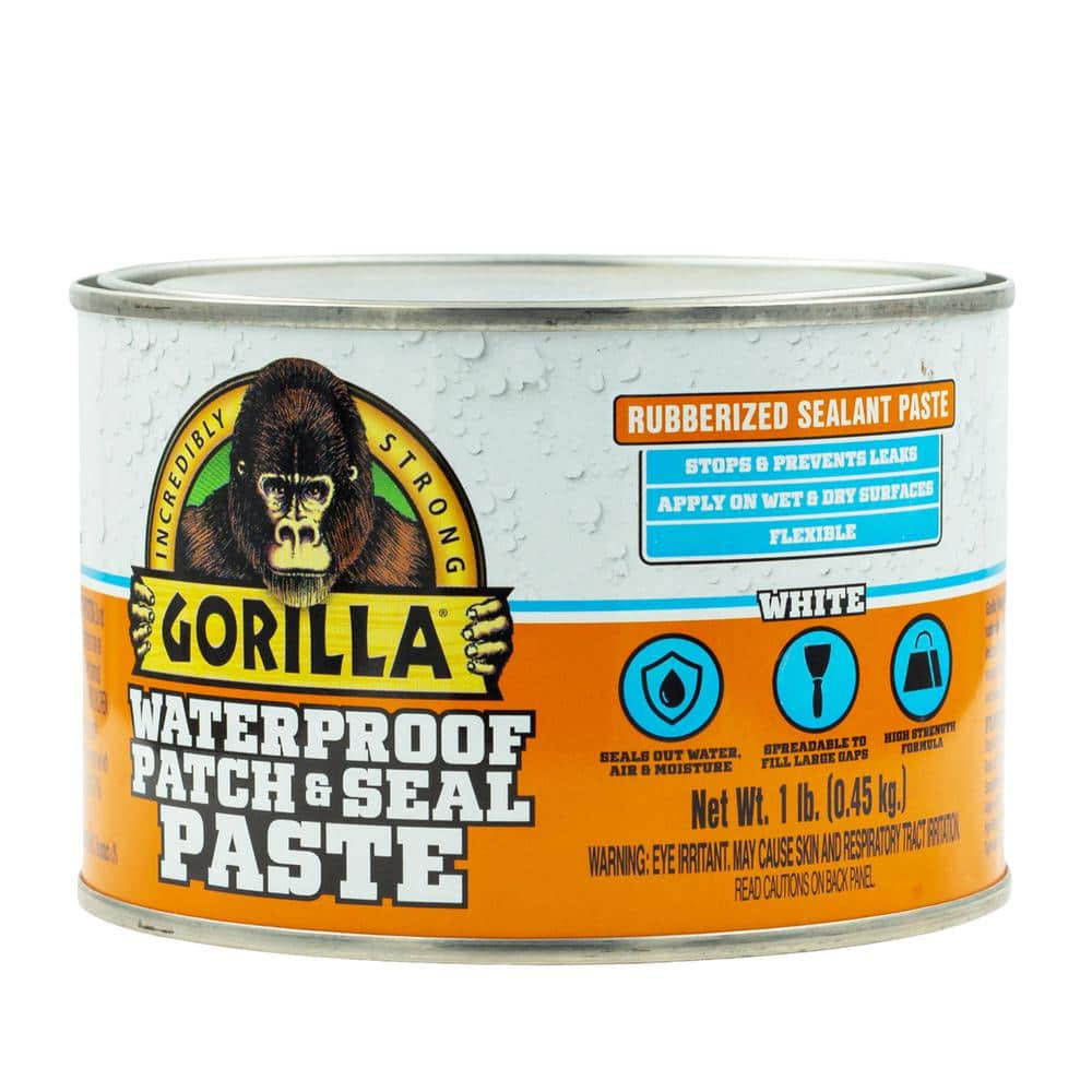 Gorilla Patch & Seal Paste, 1 lb. Capacity, White- Pkg Qty 6