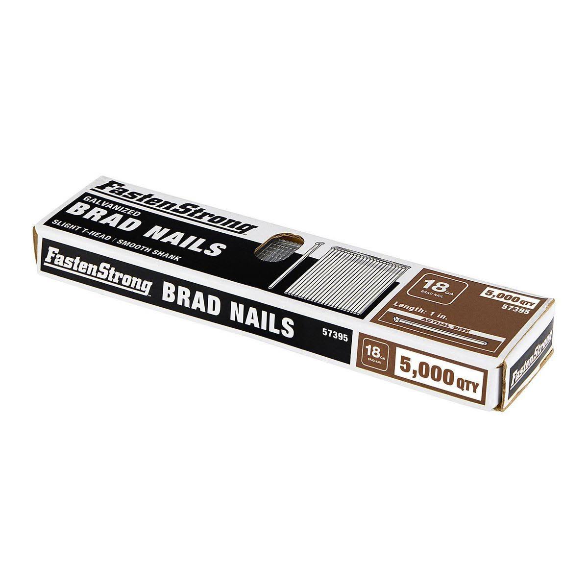 FASTENSTRONG 1 in. 18 GA Galvanized Brad Nails, 5000 Piece 57395